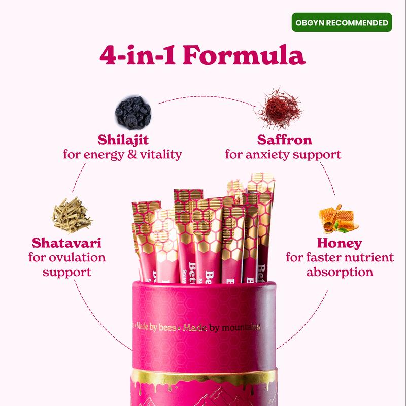 SHE-lajit Honey Sticks - 30 Day Supply